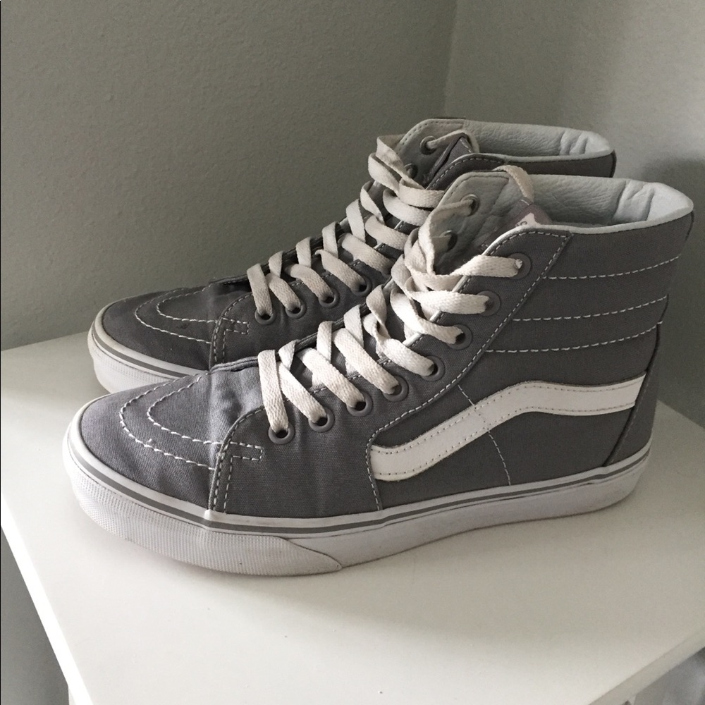 Grey Vans Sk8-Hi size 8
